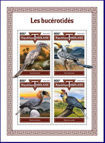 Poštovní známky Togo 2017 Zoborožci Mi# Mi# 8725-28 Kat 13€