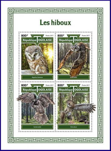 Poštovní známky Togo 2017 Sovy Mi# Mi# 8740-43 Kat 13€