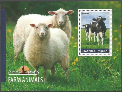 Poštovní známka Uganda 2014 Zemìdìlská zvíøata Mi# Block 465 Kat 9€