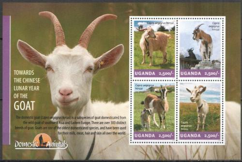 Poštovní známky Uganda 2014 Kozy Mi# 3295-98 Kat 12€