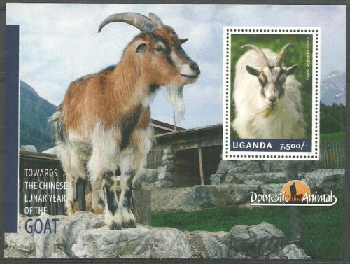 Poštovní známka Uganda 2014 Kozy Mi# Block 466 Kat 9€