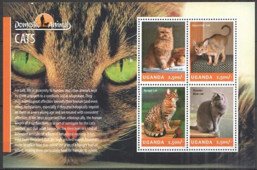 Poštovní známky Uganda 2014 Koèky Mi# 3305-08 Kat 12€