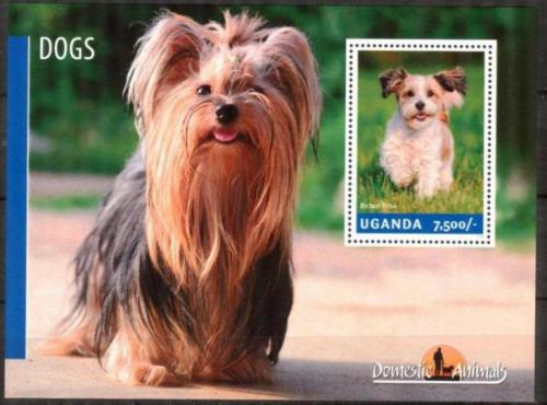 Poštovní známka Uganda 2014 Psi Mi# Block 469 Kat 9€