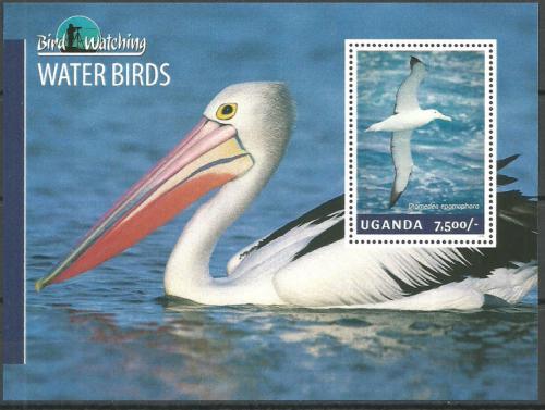 Poštovní známka Uganda 2014 Vodní ptáci Mi# Block 454 Kat 9€