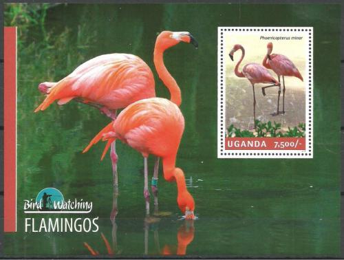Poštovní známka Uganda 2014 Plameòáci Mi# Block 455 Kat 9€