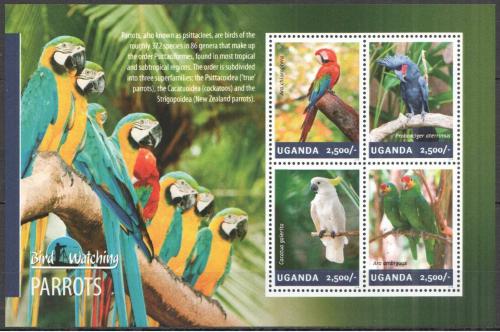 Poštovní známky Uganda 2014 Papoušci Mi# 3265-68 Kat 12€