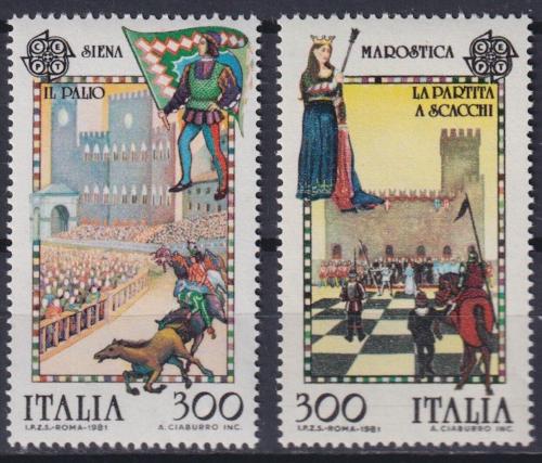 Poštovní známky Itálie 1981 Evropa CEPT, folklór Mi# 1748-49