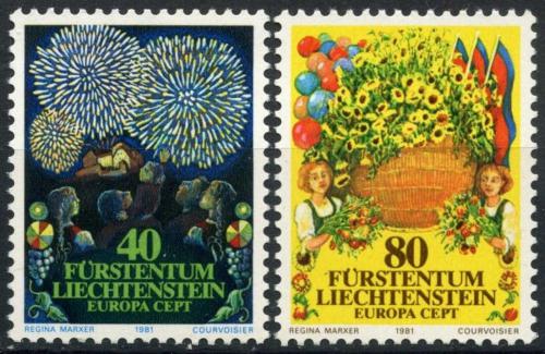 Poštovní známky Lichtenštejnsko 1981 Evropa CEPT, folklór Mi# 764-65