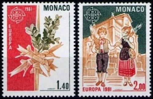 Poštovní známky Monako 1981 Evropa CEPT, folklór Mi# 1473-74