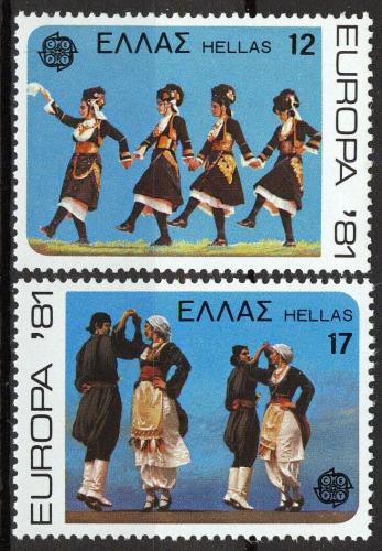 Poštovní známky Øecko 1981 Evropa CEPT, folklór Mi# 1445-46