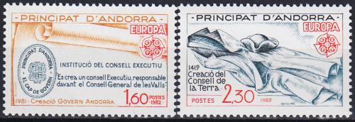 Poštovní známky Andorra Fr. 1982 Evropa CEPT, historické události Mi# 321-22