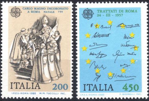 Poštovní známky Itálie 1982 Evropa CEPT, historické události Mi# 1798-99