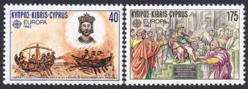 Poštovní známky Kypr 1982 Evropa CEPT, historické události Mi# 566-67