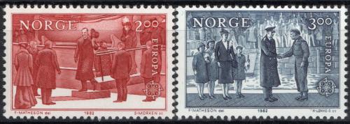 Poštovní známky Norsko 1982 Evropa CEPT, historické události Mi# 865-66