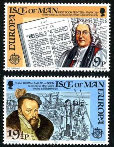 Poštovní známky Ostrov Man 1982 Evropa CEPT, historické události Mi# 213-14