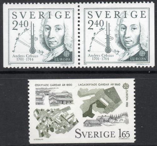 Poštovní známky Švédsko 1982 Evropa CEPT, historické události Mi# 1187-88 Kat 4.50€