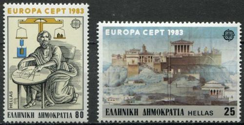 Poštovní známky Øecko 1983 Evropa CEPT, velká díla civilizace Mi# 1513-14