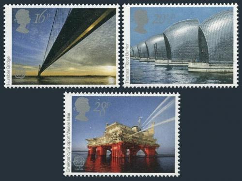 Poštovní známky Velká Británie 1983 Evropa CEPT, velká díla civilizace Mi# 953-55