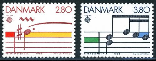 Poštovní známky Dánsko 1985 Evropa CEPT, rok hudby Mi# 835-36