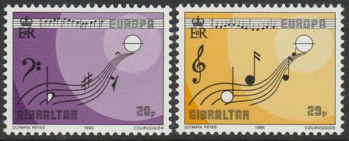 Poštovní známky Gibraltar 1985 Evropa CEPT, rok hudby Mi# 487-88