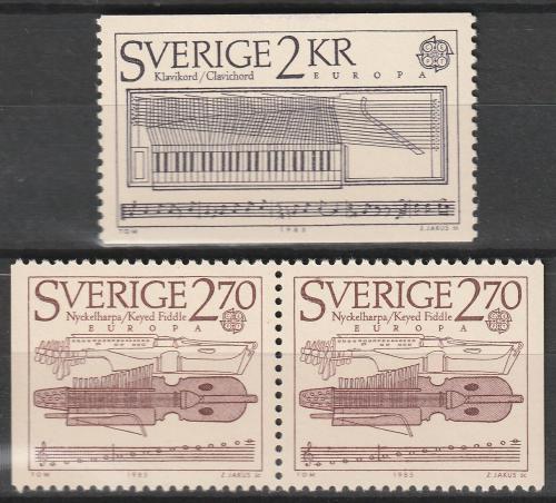 Poštovní známky Švédsko 1985 Evropa CEPT, rok hudby Mi# 1328-29