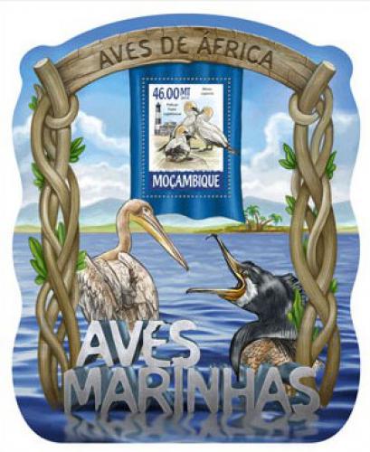 Potovn znmka Mosambik 2015 Mot ptci Mi# 7925 Block - zvtit obrzek