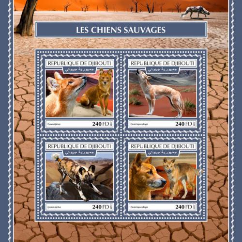 Poštovní známky Džibutsko 2017 Psi Mi# 2027-30 Kat 10€