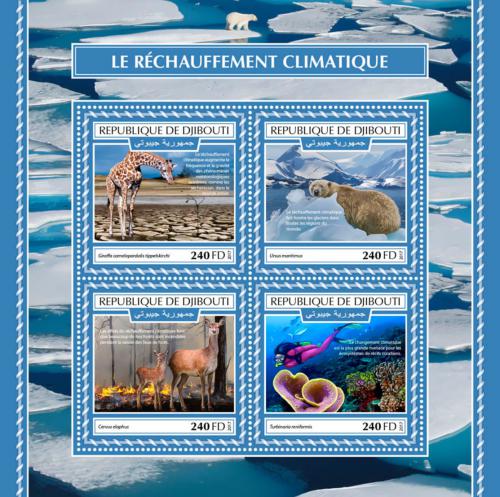 Poštovní známky Džibutsko 2017 Klimatické zmìny Mi# 2032-35 Kat 10€