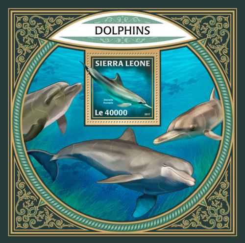 Poštovní známka Sierra Leone 2017 Delfíni Mi# Block 1369 Kat 11€ 