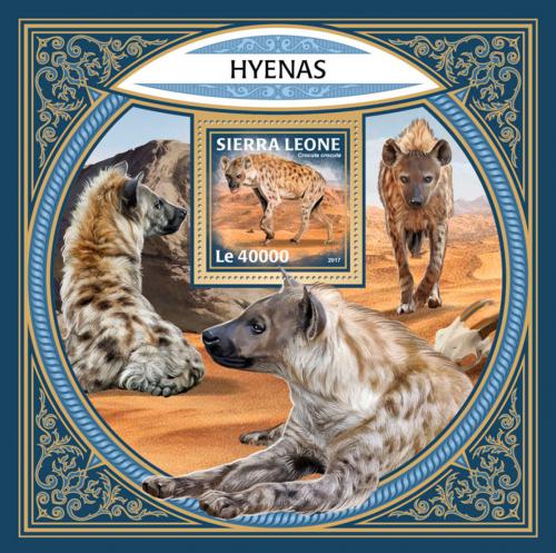 Poštovní známka Sierra Leone 2017 Hyeny Mi# Block 1371 Kat 11€