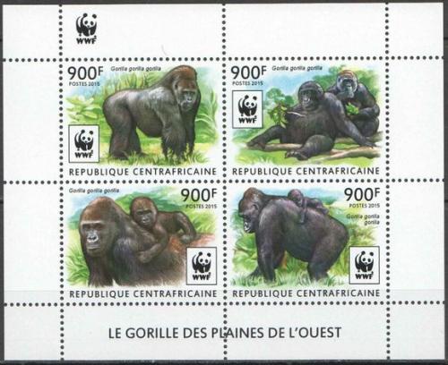 Poštovní známky SAR 2015 Gorila nížinná, WWF Mi# 5460-63 Bogen Kat 16€