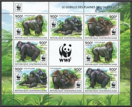 Poštovní známky SAR 2015 Gorila nížinná, WWF Mi# 5460-63 Bogen Kat 32€