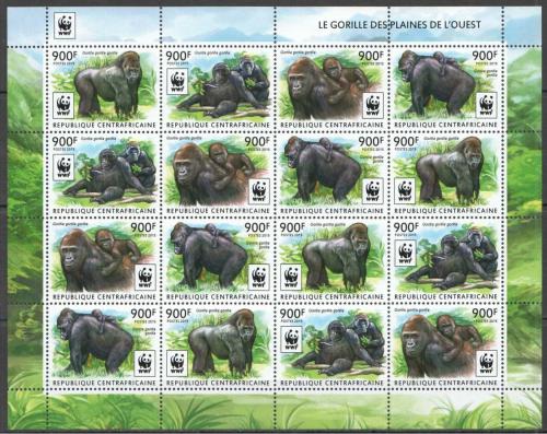 Poštovní známky SAR 2015 Gorila nížinná, WWF Mi# 5460-63 Bogen Kat 64€
