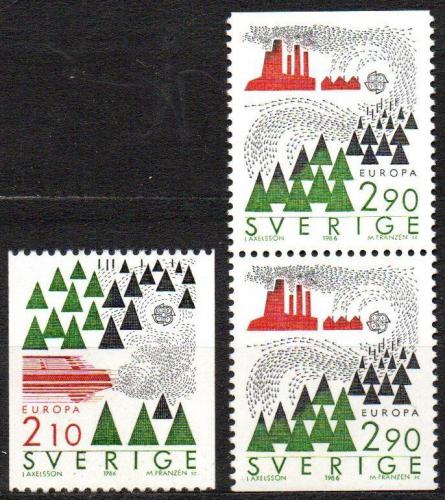 Poštovní známky Švédsko 1986 Evropa CEPT, ochrana pøírody Mi# 1397-98
