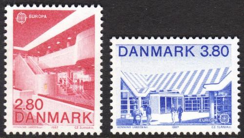 Poštovní známky Dánsko 1987 Evropa CEPT, moderní architektura Mi# 895-96