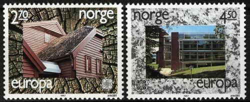 Poštovní známky Norsko 1987 Evropa CEPT, moderní architektura Mi# 965-66