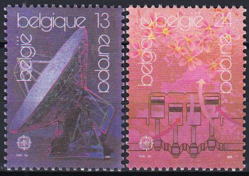 Poštovní známky Belgie 1988 Evropa CEPT, doprava a komunikace Mi# 2335-36
