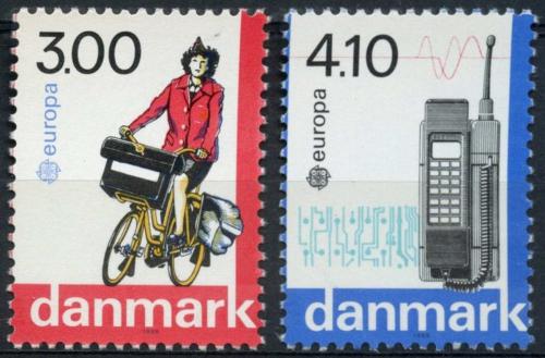 Poštovní známky Dánsko 1988 Evropa CEPT, doprava a komunikace Mi# 921-22