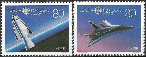 Poštovní známky Azory 1991 Evropa CEPT, prùzkum vesmíru Mi# 415-16 Kat 6€