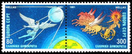 Poštovní známky Øecko 1991 Evropa CEPT, prùzkum vesmíru Mi# 1777-78 A Kat 8€