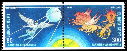 Poštovní známky Øecko 1991 Evropa CEPT, prùzkum vesmíru Mi# 1777-78 C Kat 9€