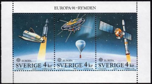 Poštovní známky Švédsko 1991 Evropa CEPT, prùzkum vesmíru Mi# 1663-65