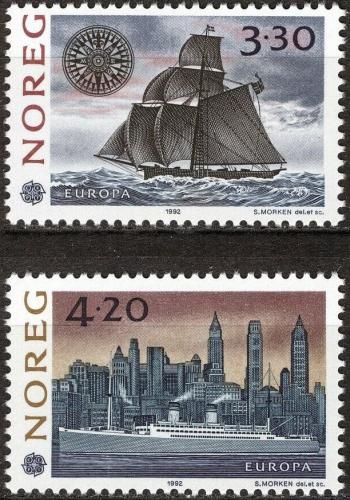 Poštovní známky Norsko 1992 Evropa CEPT, objevení Ameriky Mi# 1096-97