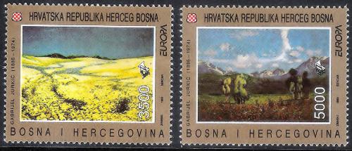 Poštovní známky Bosna a Hercegovina 1993 Evropa CEPT, moderní umìní Mi# 7-8 Kat 9€