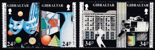Potovn znmky Gibraltar 1993 Evropa CEPT, modern umn Mi# 654-57 Kat 6