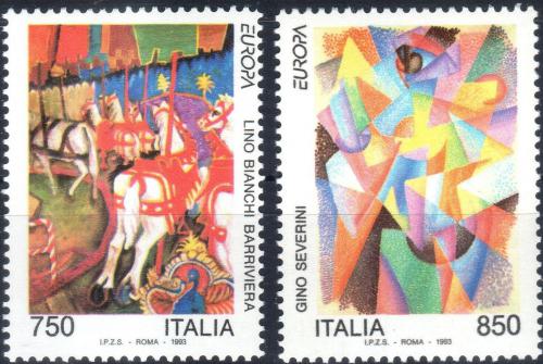 Poštovní známky Itálie 1993 Evropa CEPT, moderní umìní Mi# 2279-80