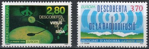 Poštovní známky Andorra Fr. 1994 Evropa CEPT, objevy Mi# 465-66 Kat 5€