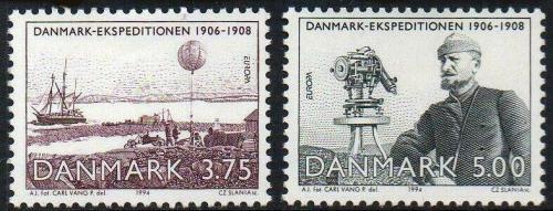 Poštovní známky Dánsko 1994 Evropa CEPT, objevy Mi# 1077-78
