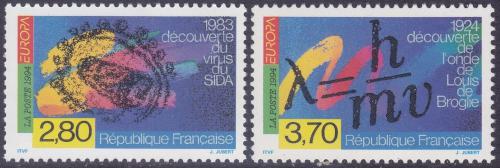 Poštovní známky Francie 1994 Evropa CEPT, objevy Mi# 3021-22