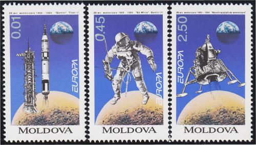 Poštovní známky Moldavsko 1994 Evropa CEPT, objevy Mi# 106-08 Kat 12€